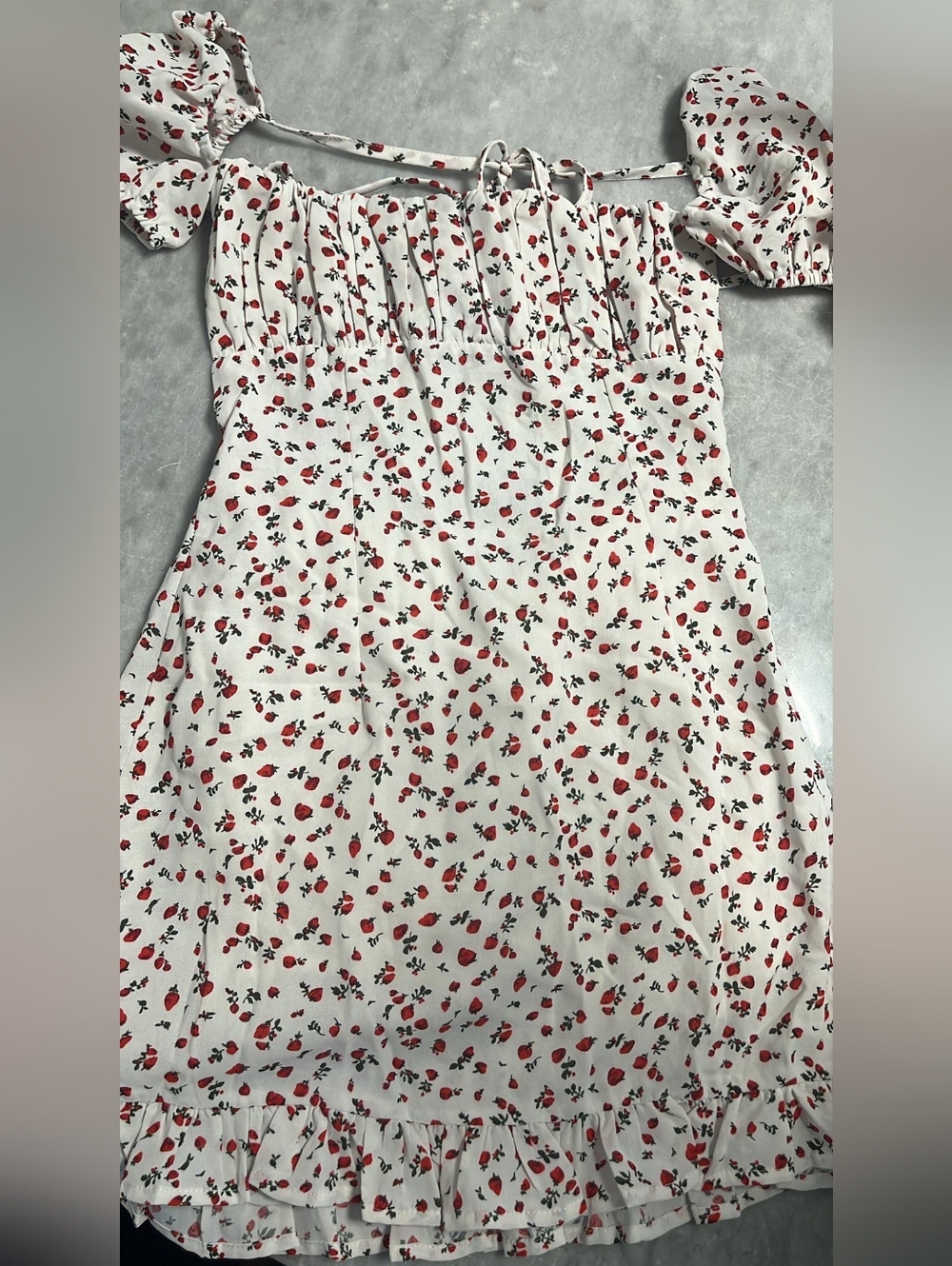 Fashion Nova White Puff Sleeve Mini Sundress - Picture 6 of 8